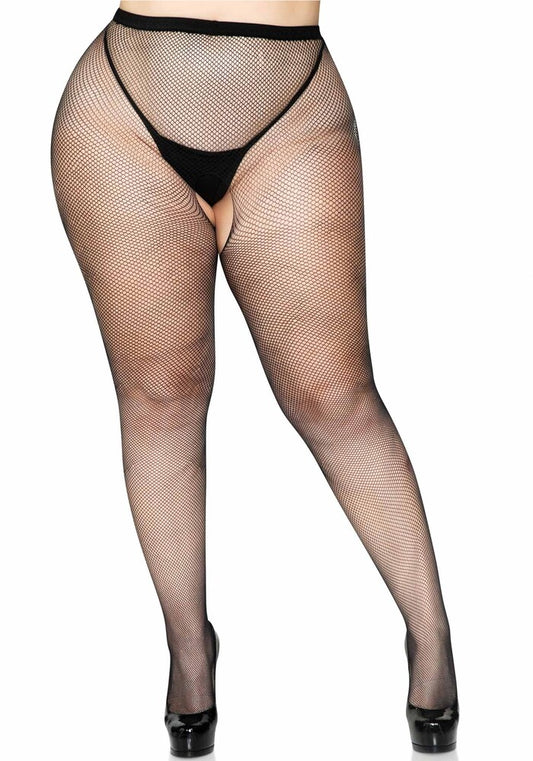 Collant plus size crotchless