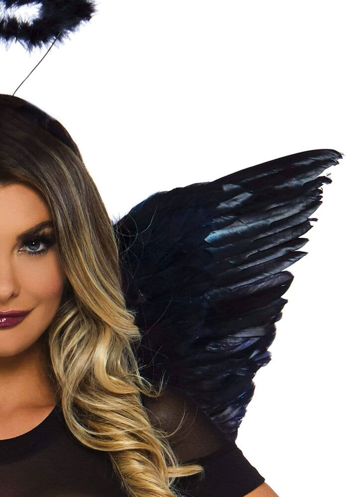 Accessori Angelo Sexy Wings and Halo Nero