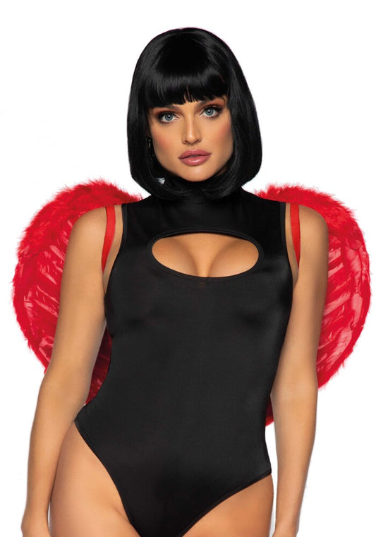 Ali Diavolo Sexy Marabou Feather Rosso