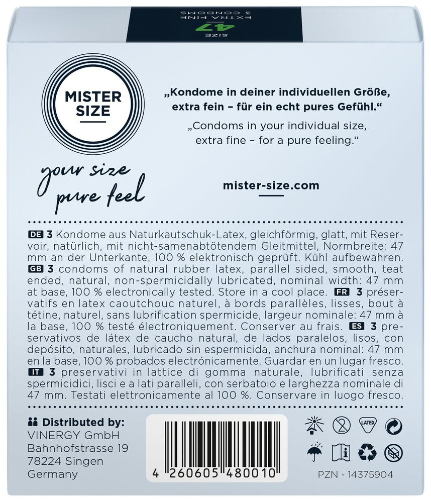 Preservativi Ultra Sottili 47 Mister Size