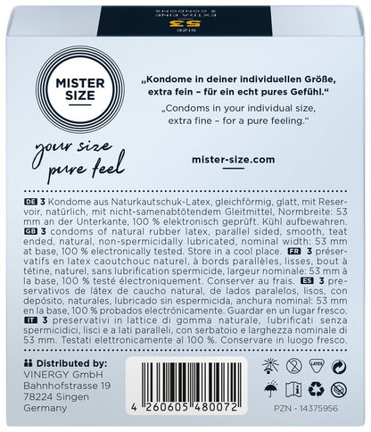 Preservativi Ultra Sottili 53 Mister Size