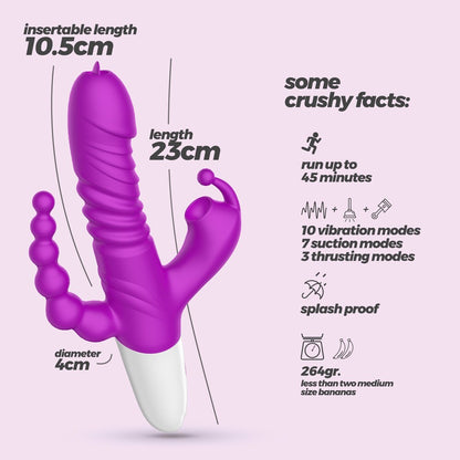 Vibratore Tripla Stimolazione Wrangler