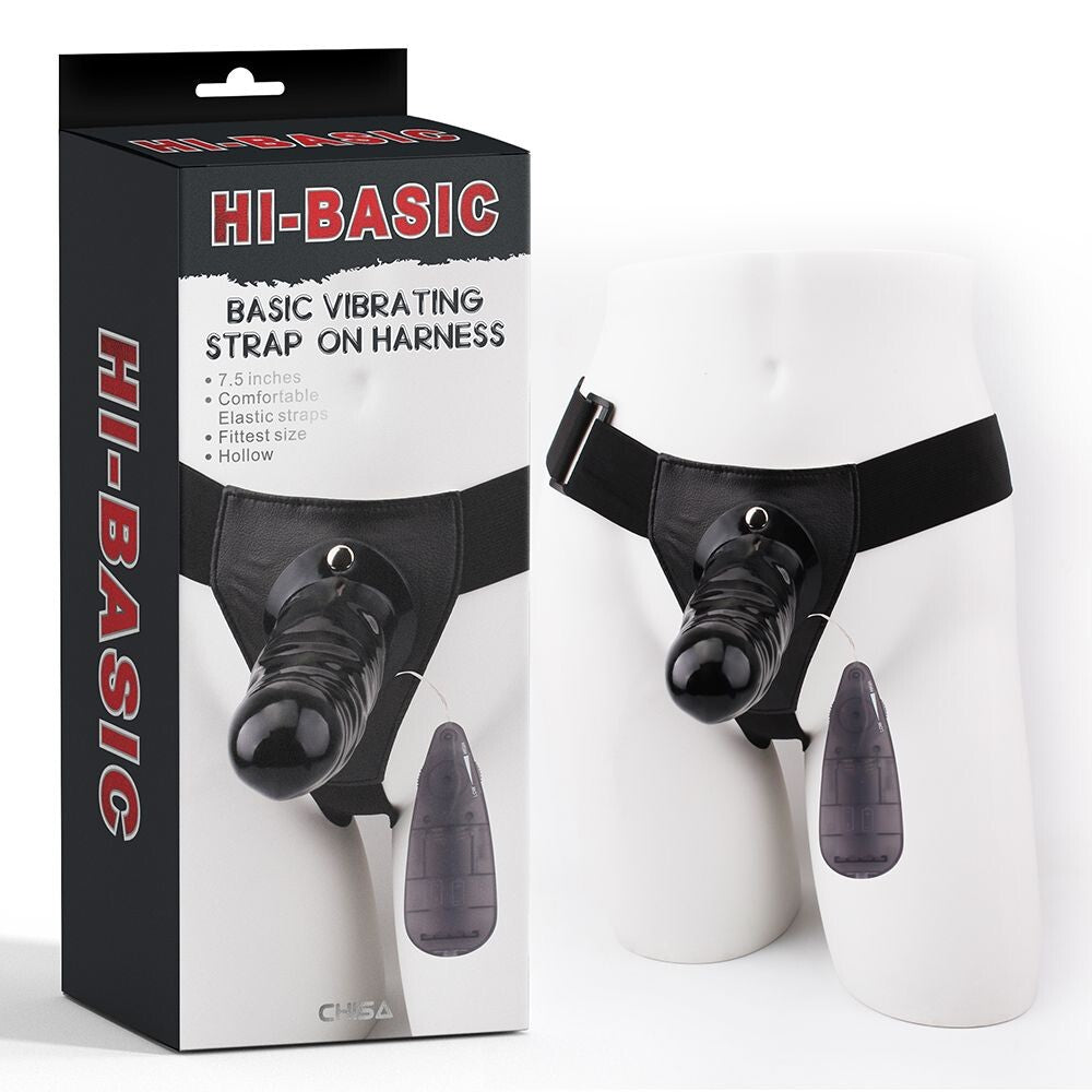 Strap On Basic Vibrating Harness 19 cm