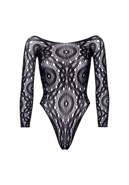 Body Sexy Snap Crotch Thong Back Nero