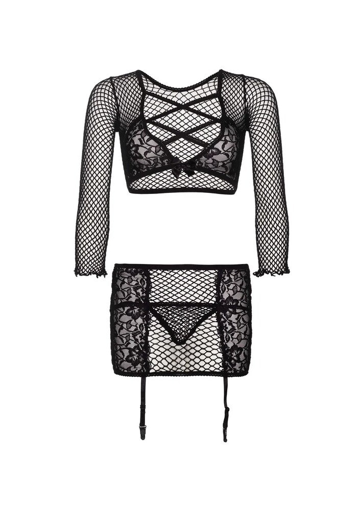 Completino Sexy Crop Top and Garter Skirt
