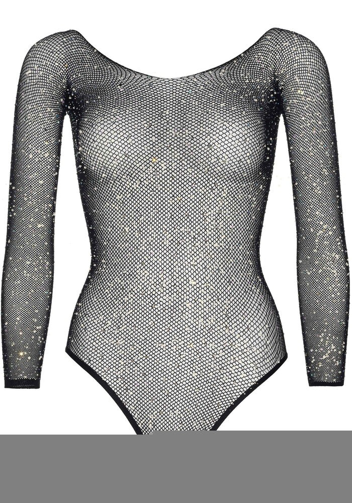 Body Sexy Crystalized Fishnet Nero