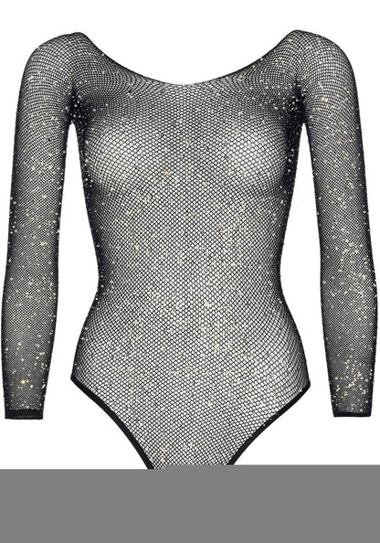 Body Sexy Crystalized Fishnet Nero