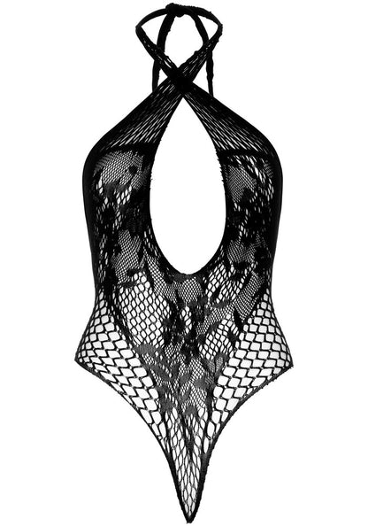 Body Sexy Lace and Net Halter Nero