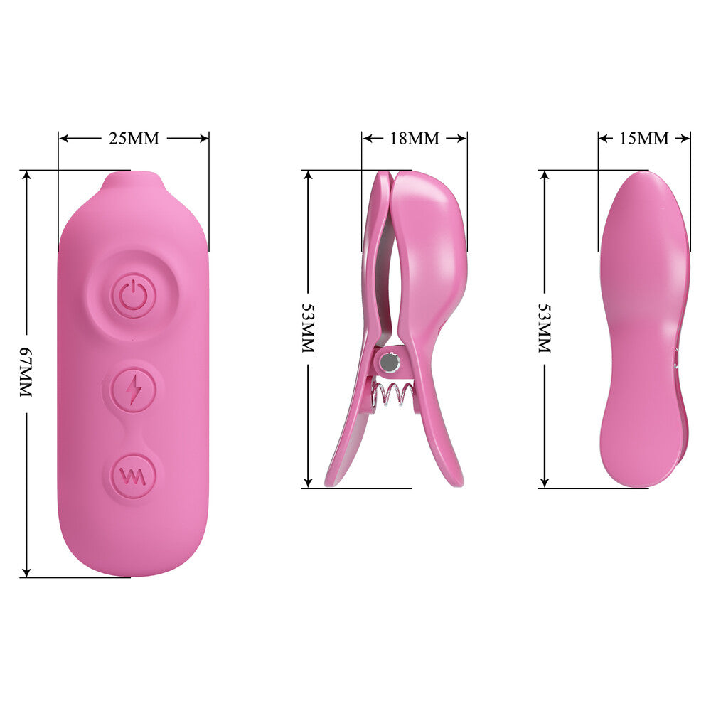 Pinzette Vibranti Per Capezzoli Romantic Wave II