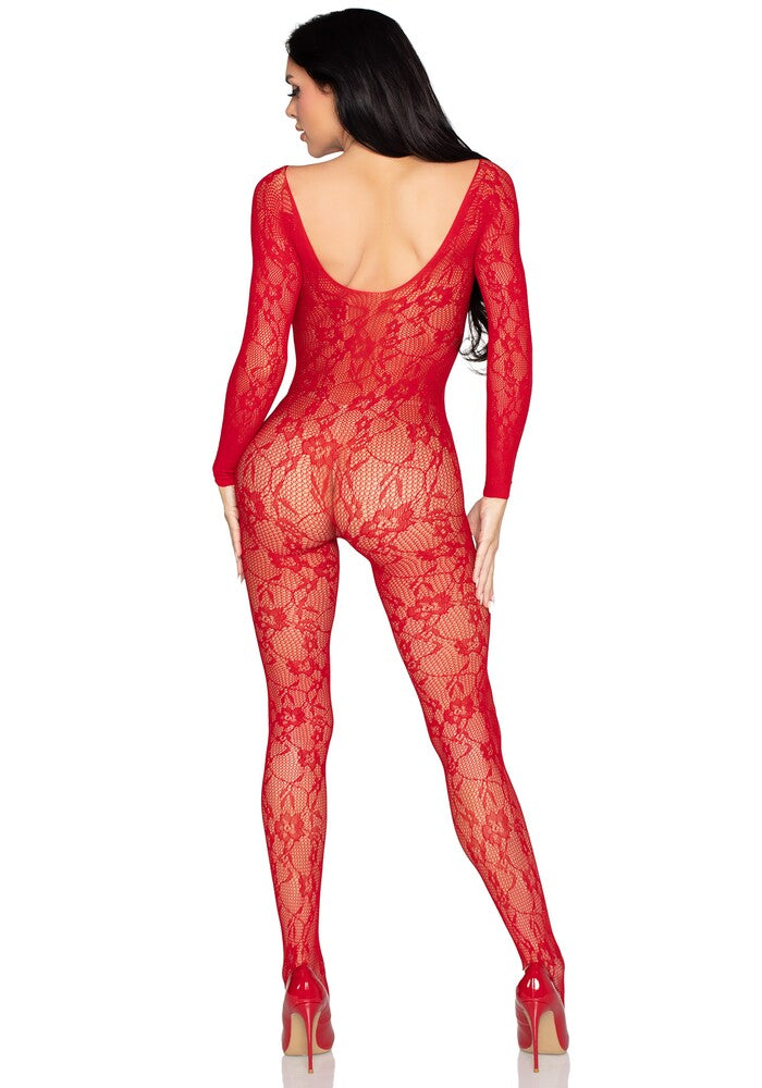Tuta Sexy Lace Rosso